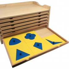 Детска игра Smart Baby - Монтесори геометричен шкаф -1