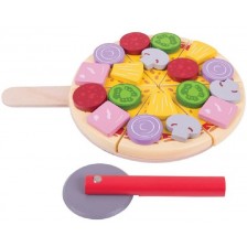 Детска дървена играчка Bigjigs - Пица -1