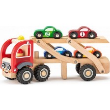 Детска играчка Woody - Автовоз със състезателни коли