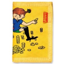 Детски портфейл Pippi - Пипи Дългото чорапче, жълт -1