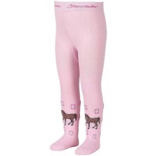 Детски памучен чорапогащник Sterntaler - Пони, 92 cm, 2-3 години, розов -1