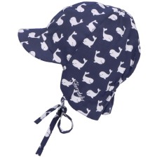 Детска лятна шапка с козирка и UV 50+ защита Sterntaler - С китове, 45 cm, 6-9 месеца