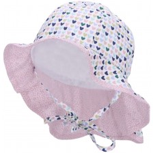 Детска шапка с UV 50+ защита Sterntaler - С цветни сърца, 47 cm, 9-12 месеца