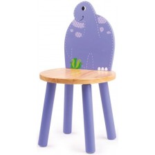 Детско дървено столче Bigjigs - Бронтозавър -1