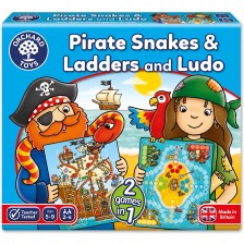 Orchard Toys Детска образователна игра Пирати змии и стълби § Людо -1
