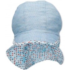 Детска лятна шапка с UV 50+ защита Sterntaler - 47 cm, 9-12 месеца, синя -1
