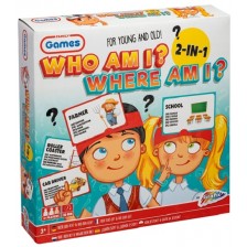 Детска игра Grafix - Кой съм аз, Къде съм аз, 2 в 1