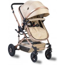 Детска комбинирана количка Moni - Ciara, бежова -1
