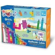 Детски математически комплект Learning Resources - Кубчета за сглобяване, от 1 до 10 -1
