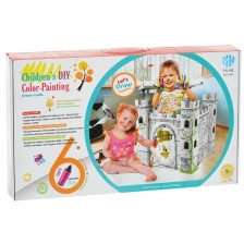 Детски комплект GОТ - Приказен замък за сглобяване и оцветяване -1