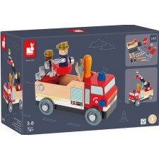 Детска играчка Janod - Направи пожарна кола, Diy -1