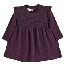 Детска плетена рокля Sterntaler - 80 cm, 12-18 месеца, лилава