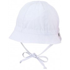 Детска лятна шапка с UV 50+ защита Sterntaler - 43 cm, 5-6 мeсеца, бяла -1
