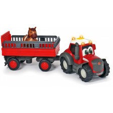 Детска играчка Simba ABC - Трактор с ремарке и конче, със звук и светлина