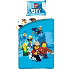 Детски спален комплект Halantex - Lego City, син -1