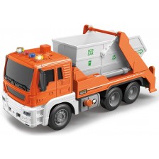 Детски камион Raya Toys - Truck Car, Сметовоз със звуки светлини, 1:16 -1