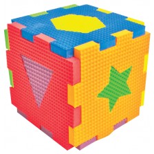 Детска играчка Akar - Куб със звънец