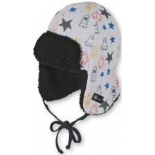 Детска шапка ушанка Sterntaler - 49 cm, 12-18 месеца, за момчета -1