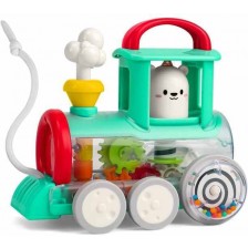 Детска играчка Hola Toys - За бутане и дърпане, Веселото локомотивче
