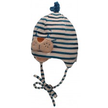 Детска зимна шапка Sterntaler - Бобър, 47 cm, 9-12 месеца, райе -1
