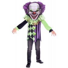 Детски карнавален костюм Amscan - Страшен клоун, 8-10 години -1