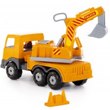 Детска играчка Polesie Toys - Камион с багер -1