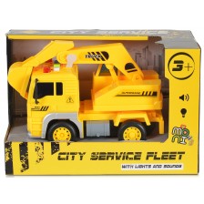 Детска играчка Moni Toys - Камион с лопата, звук и светлини, 1:20 -1