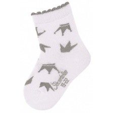 Детски чорапи Sterntaler - С коронки, 27/30 размер, 5-6 години, бели -1