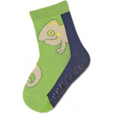 Детски чорапи със силиконова подметка Sterntaler - С хамелеон, 17/18 размер, 6-12 месеца