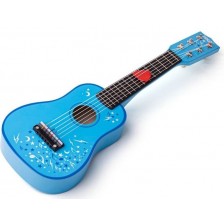 Детска дървена китара Bigjigs, синя