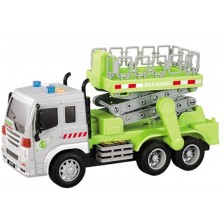 Детска играчка Ocie - Камион с вишка, City Service, зелен -1