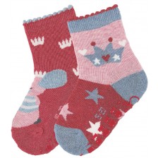 Детски чорапи със силиконови бутончета Sterntaler - 2 чифта, 23/24, 2-3 години