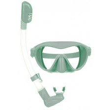 Детска маска за гмуркане с шнорхел Zizito, зелени -1