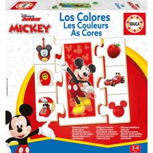 Детски пъзел Educa 6 в 1 - Цветовете с Мики Маус и приятели -1