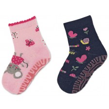 Детски чорапи със силиконова подметка Sterntaler - Мишле, 2-3 години, 2 чифта