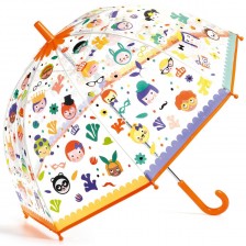 Детски чадър Djeco Faces - Сменящи се цветове -1