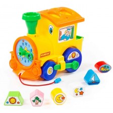 Детска играчка Polesie Toys - Сортер локомотив -1