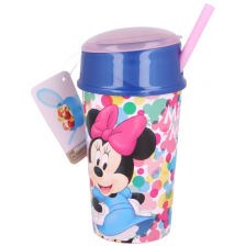 Детска чаша с капак и сламка Stor - Minnie Mouse, 400 ml -1