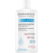 Dermedic Capilarte Успокояващ шампоан за чувствителен и раздразнен скалп, 300 ml -1