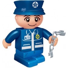 Детска играчка BanBao - Мини фигурка Полицай, 10 cm