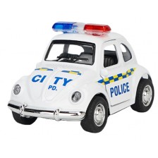 Детска играчка Raya Toys - Полицейска кола със звук и светлини, бяла -1