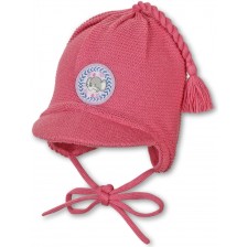 Детска плетена шапка с козирка Sterntaler - За момиче, 45 cm, 6-9 месеца, розова