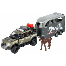 Детска играчка Majorette - Превозвач на коне Land Rover