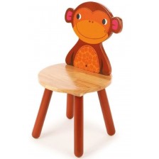 Детско дървено столче Bigjigs - Маймунка
