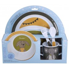Детски комплект прибори за хранене от 5 части Sterntaler - Животни