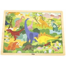 Детски пъзел Viga - Динозаври, 48 части -1