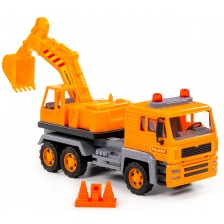 Детска играчка Polesie Toys - Камион с багер -1