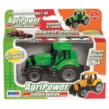 Детска играчка RS Toys - Трактор, зелен, 1:64 -1