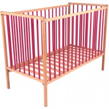 Детско легло Combelle - Remi, натурално с розово