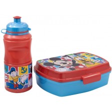 Детски комплект Stor - Mickey Mouse, бутилка и кутия за храна